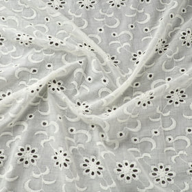 Floral embroidered natural dyed cotton hakoba fabric 06