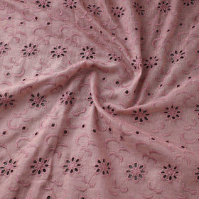 Floral embroidered natural dyed cotton hakoba fabric 08
