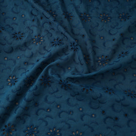 Floral embroidered natural dyed cotton hakoba fabric 09