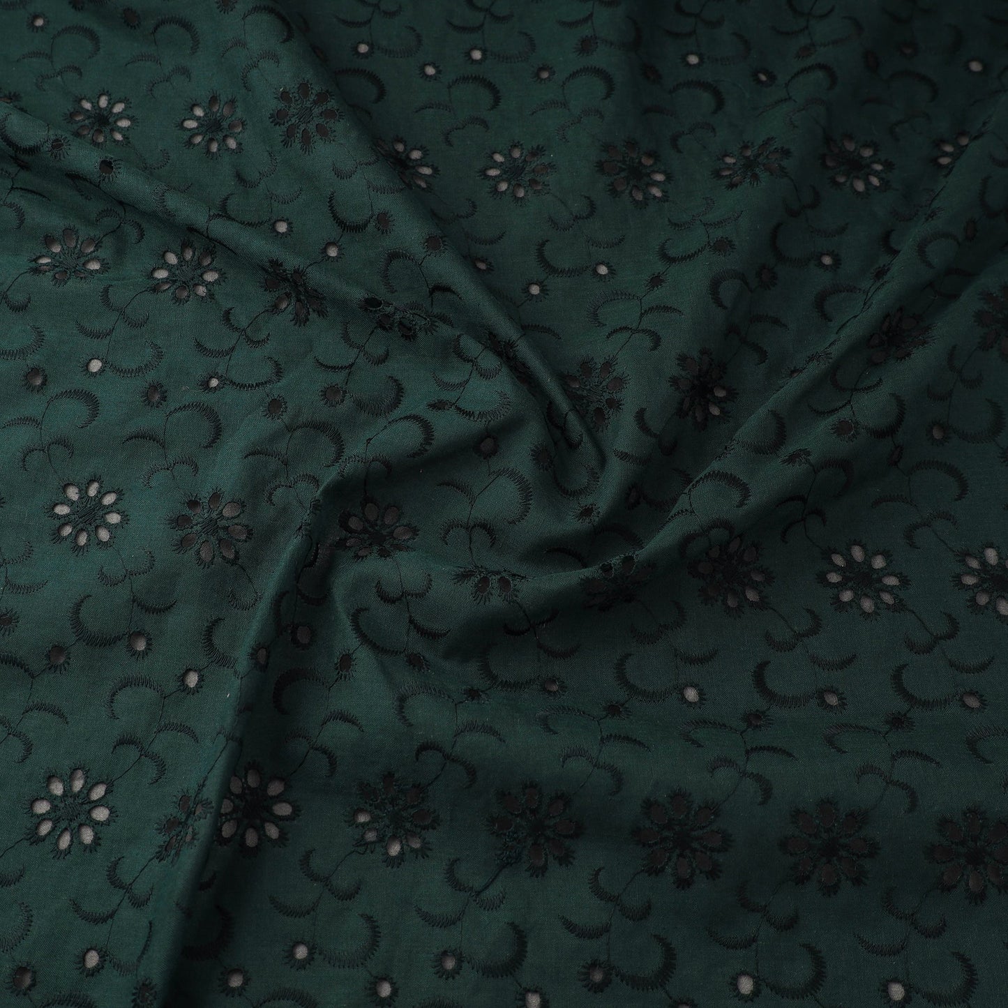 Floral embroidered natural dyed cotton hakoba fabric 10