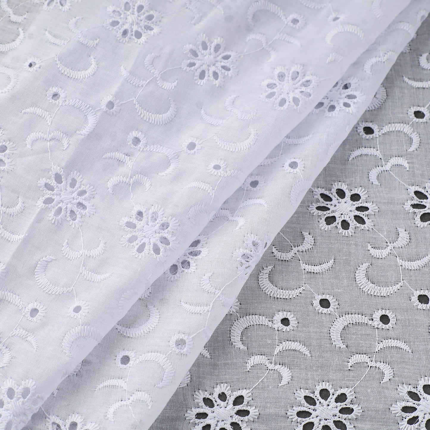 Floral embroidered natural dyed cotton hakoba fabric 11