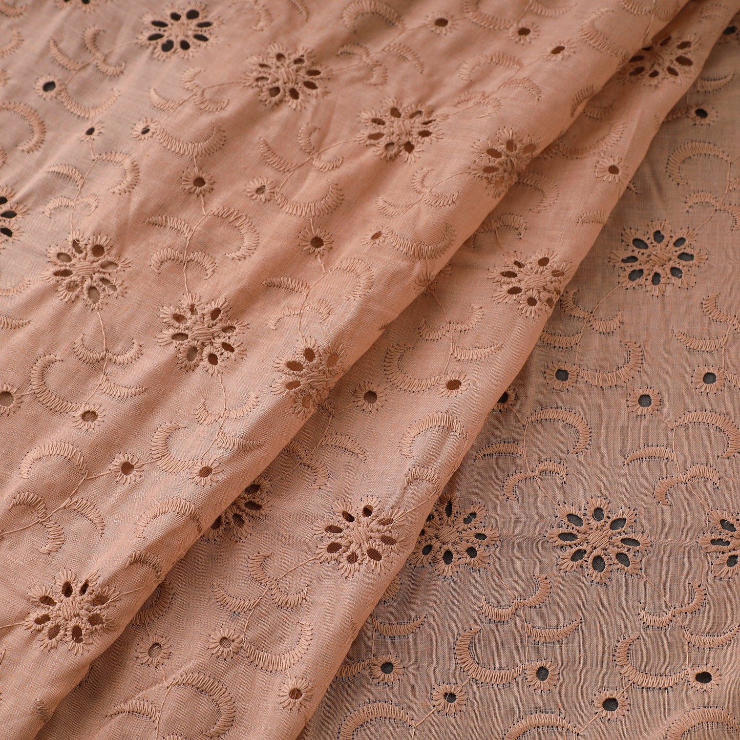 Floral embroidered natural dyed cotton hakoba fabric 12