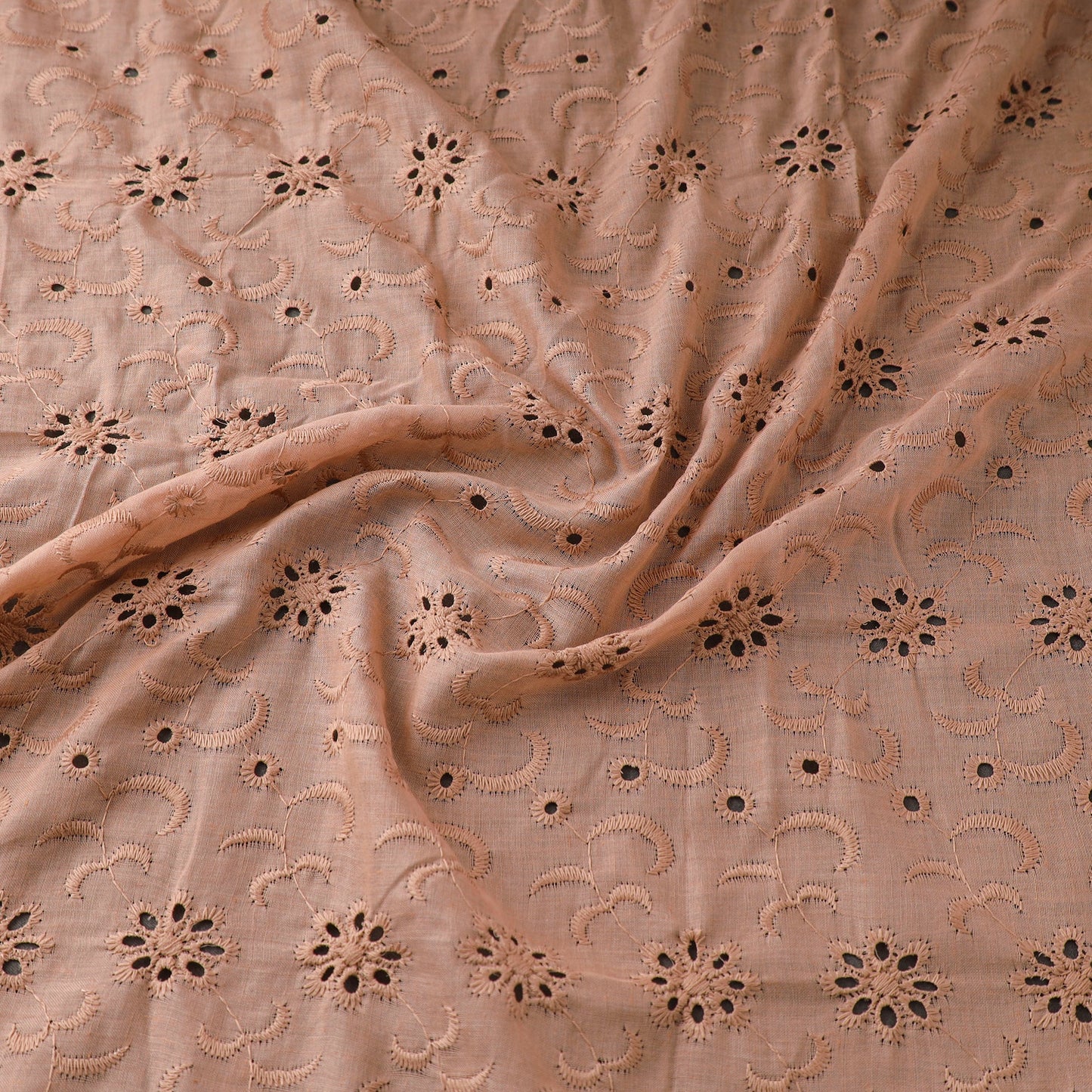 Floral embroidered natural dyed cotton hakoba fabric 12