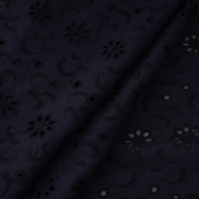 Floral embroidered natural dyed cotton hakoba fabric 14