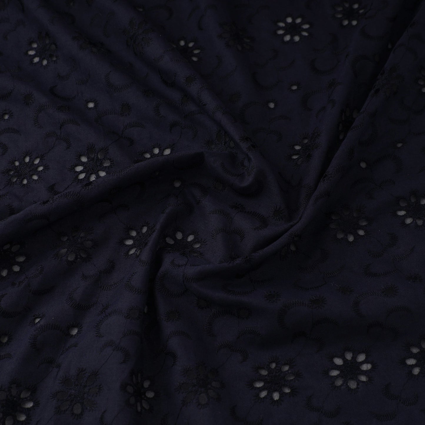 Floral embroidered natural dyed cotton hakoba fabric 14