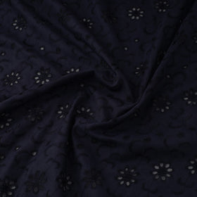 Floral embroidered natural dyed cotton hakoba fabric 14