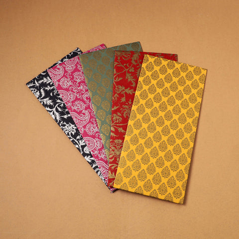 Assorted Set Floral Print Handcrafted Notecards & Envelopes