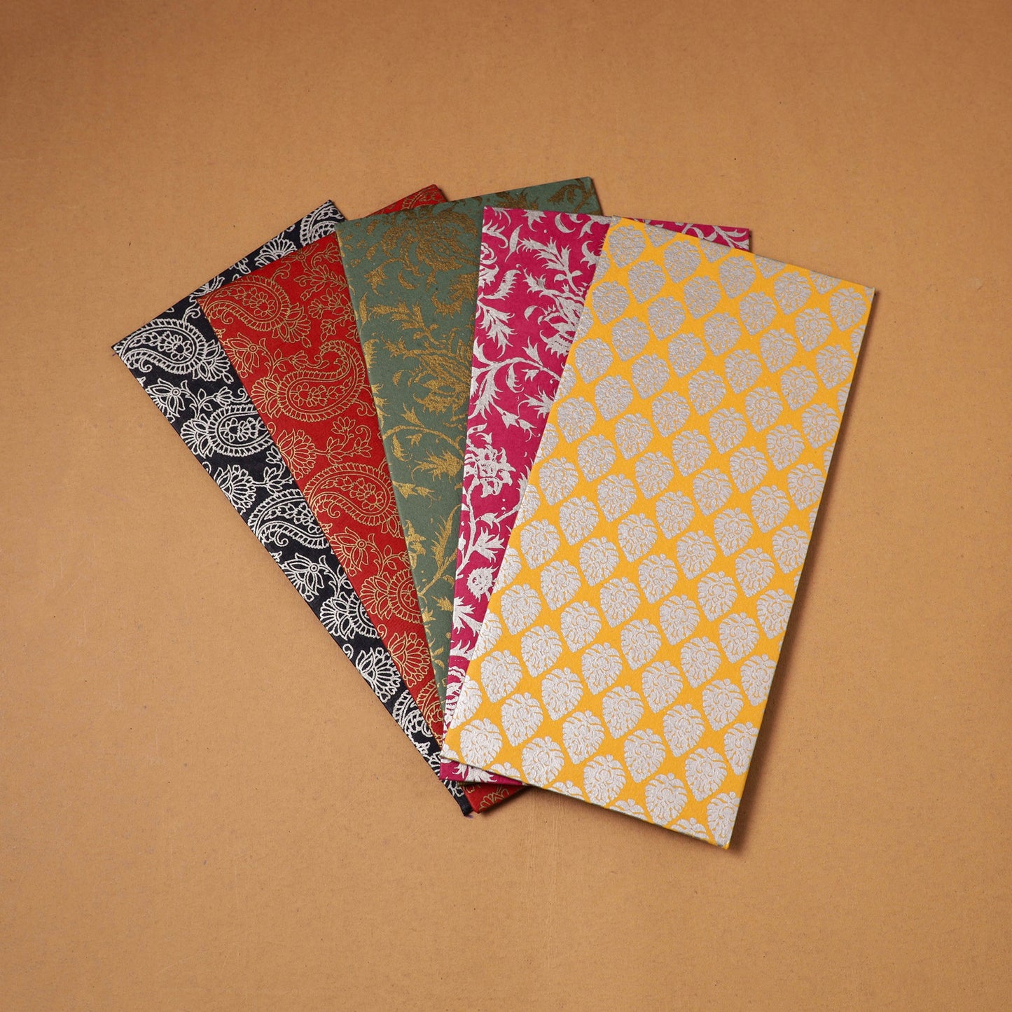 Assorted Set Floral Print Handcrafted Notecards & Envelopes