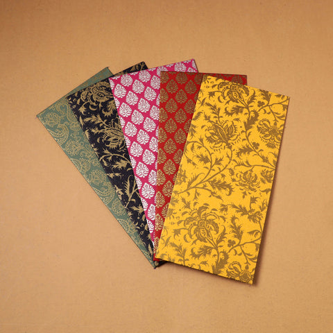 Assorted Set Floral Print Handcrafted Notecards & Envelopes