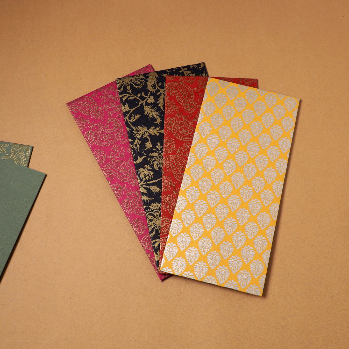 Assorted Set Floral Print Handcrafted Notecards & Envelopes