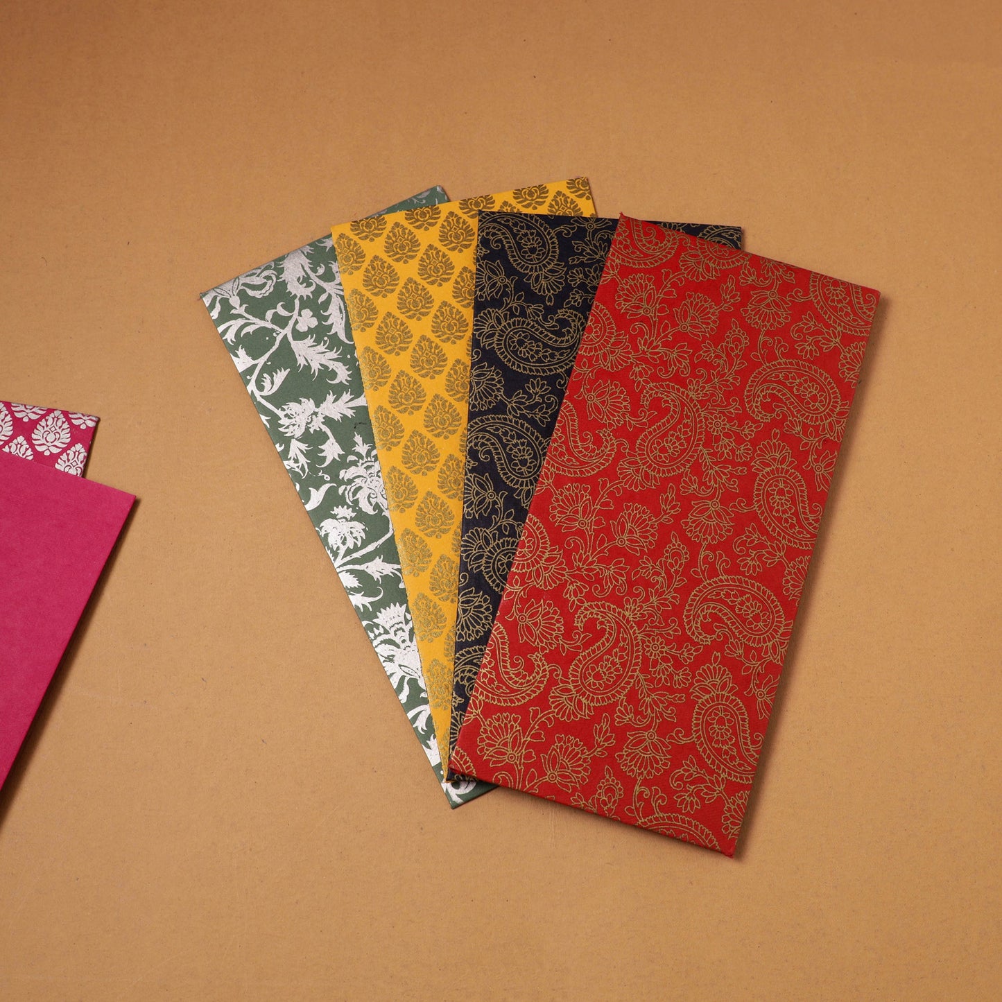 Assorted Set Floral Print Handcrafted Notecards & Envelopes