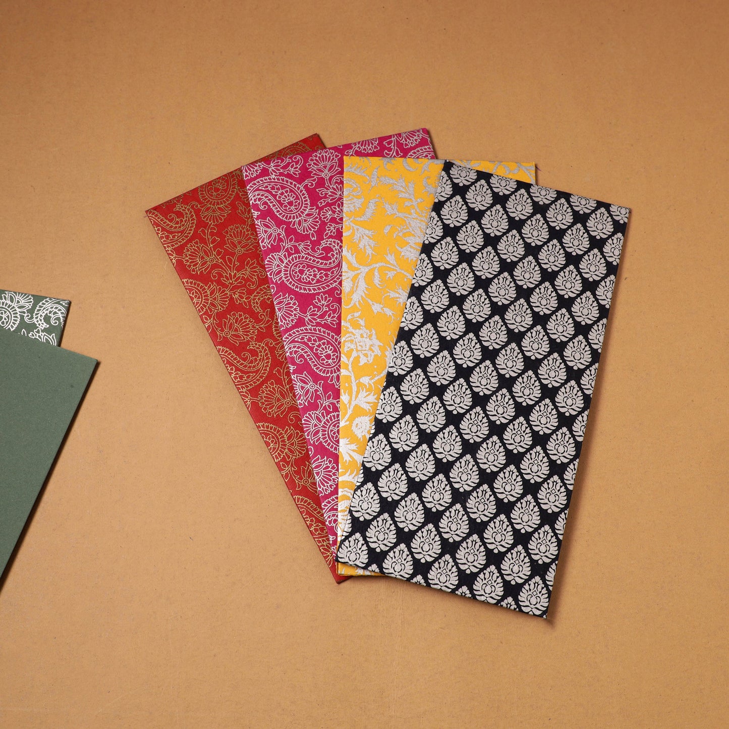 Assorted Set Floral Print Handcrafted Notecards & Envelopes