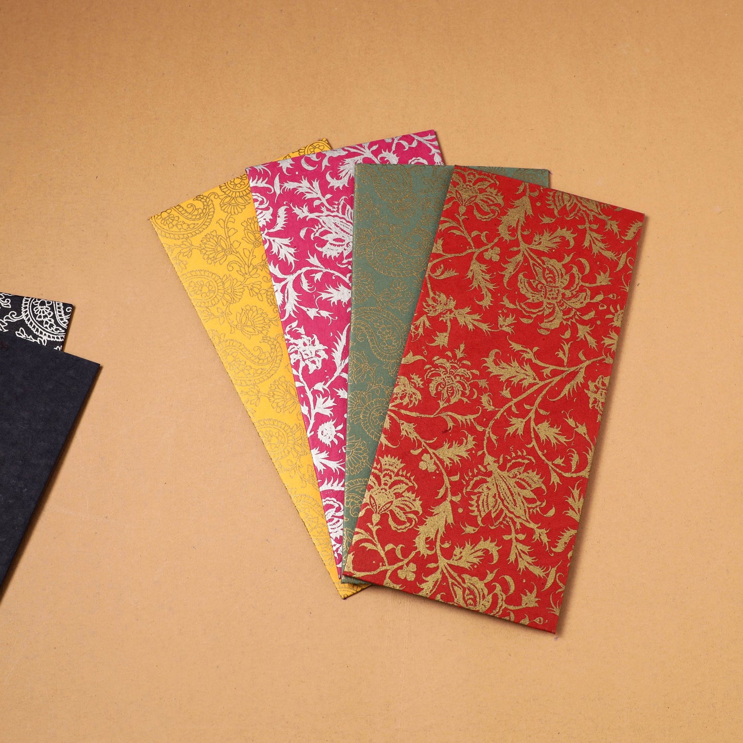 Assorted Set Floral Print Handcrafted Notecards & Envelopes