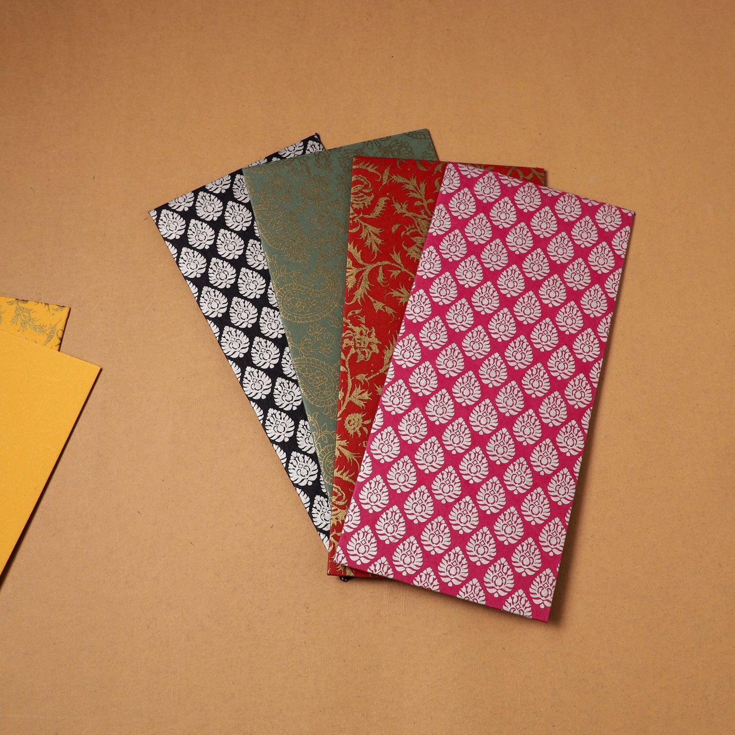 Assorted Set Floral Print Handcrafted Notecards & Envelopes