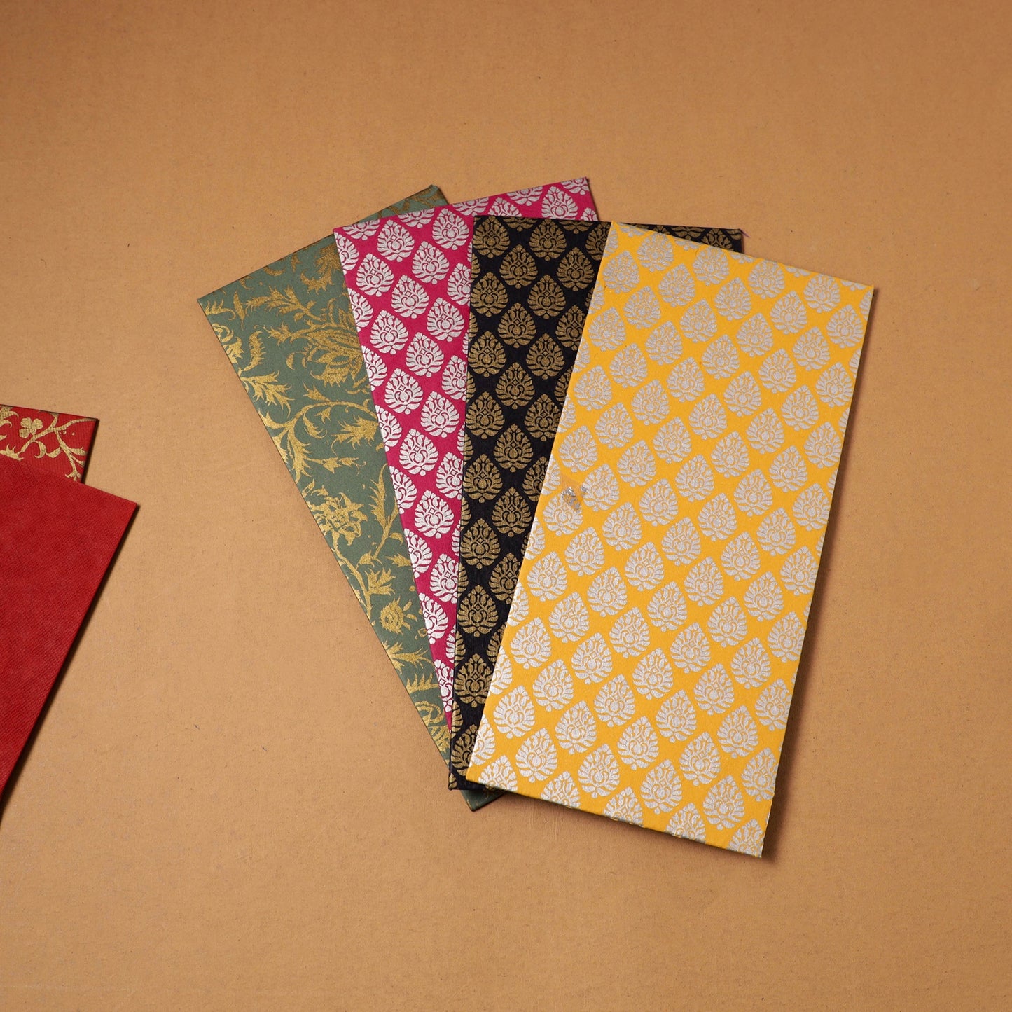 Assorted Set Floral Print Handcrafted Notecards & Envelopes