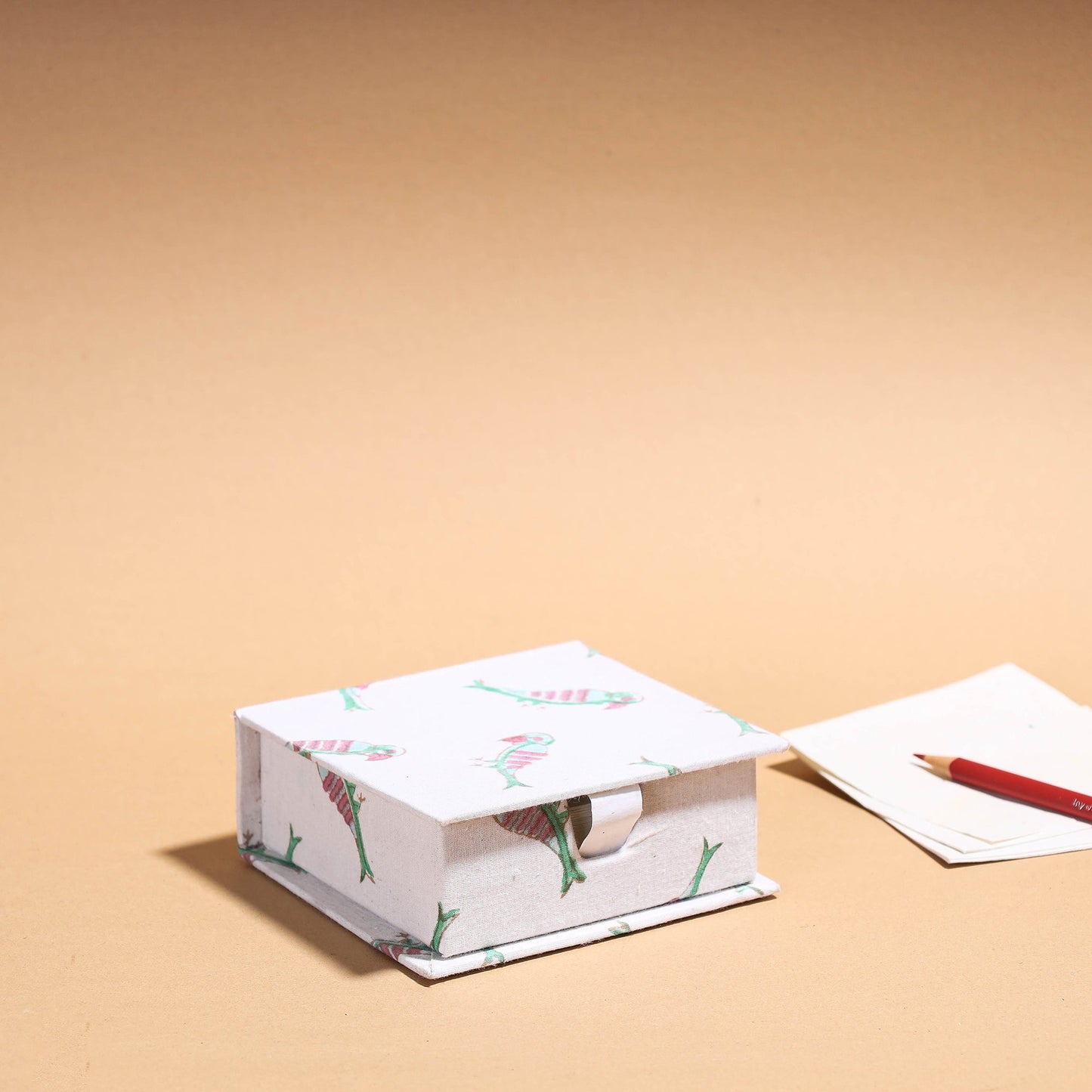  Floral Printed Handcrafted Card Holder with Slips 