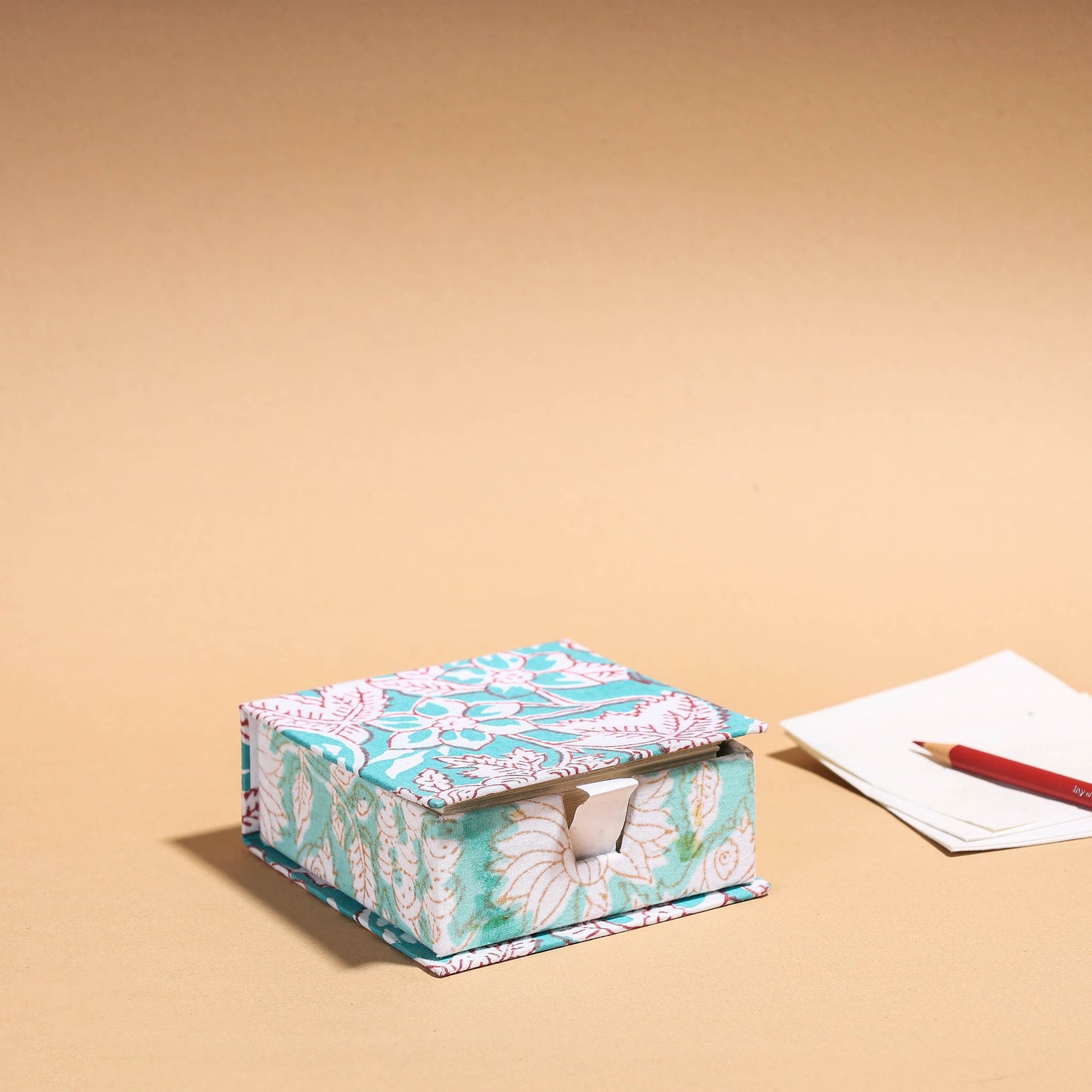  Floral Printed Handcrafted Card Holder with Slips 