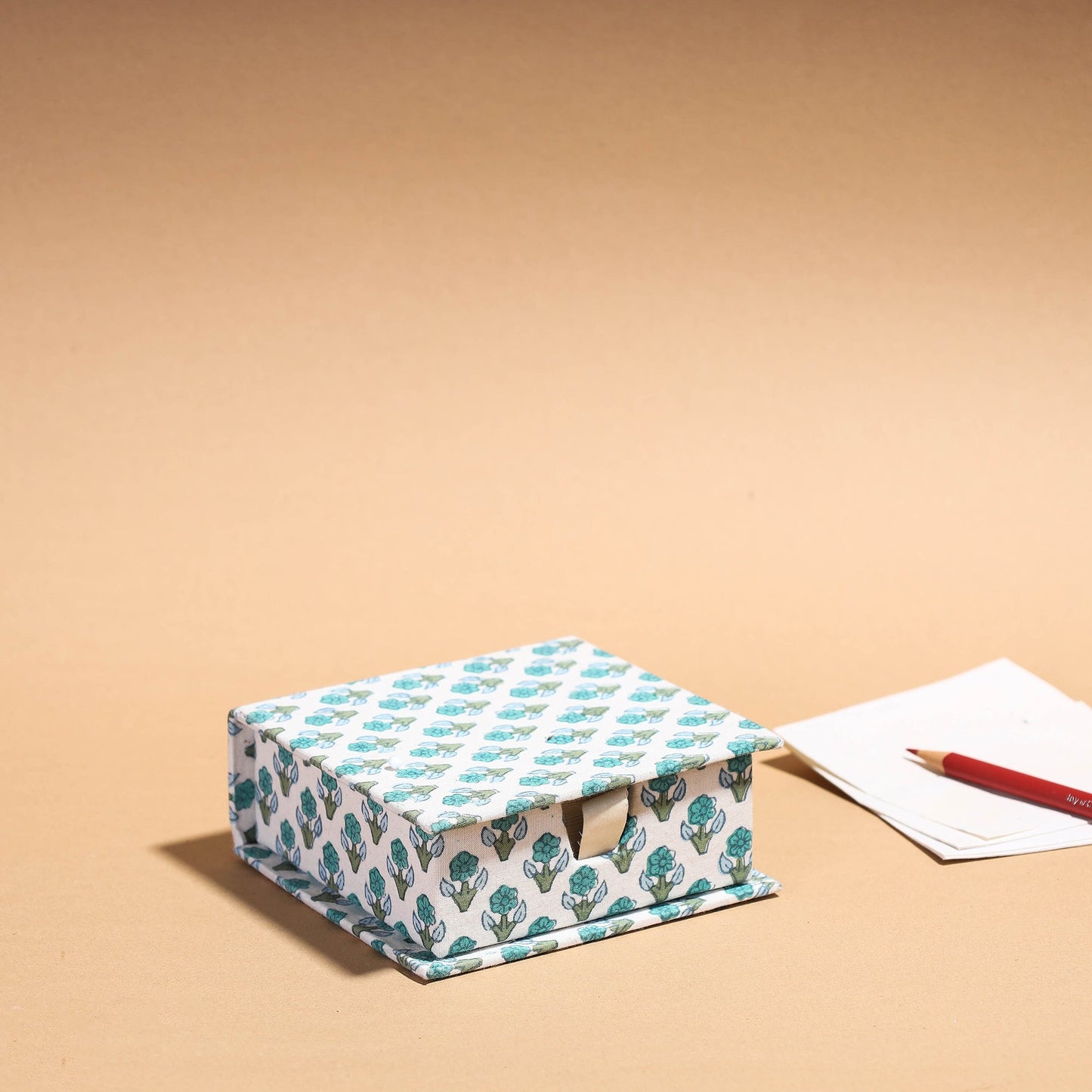  Floral Printed Handcrafted Card Holder with Slips 