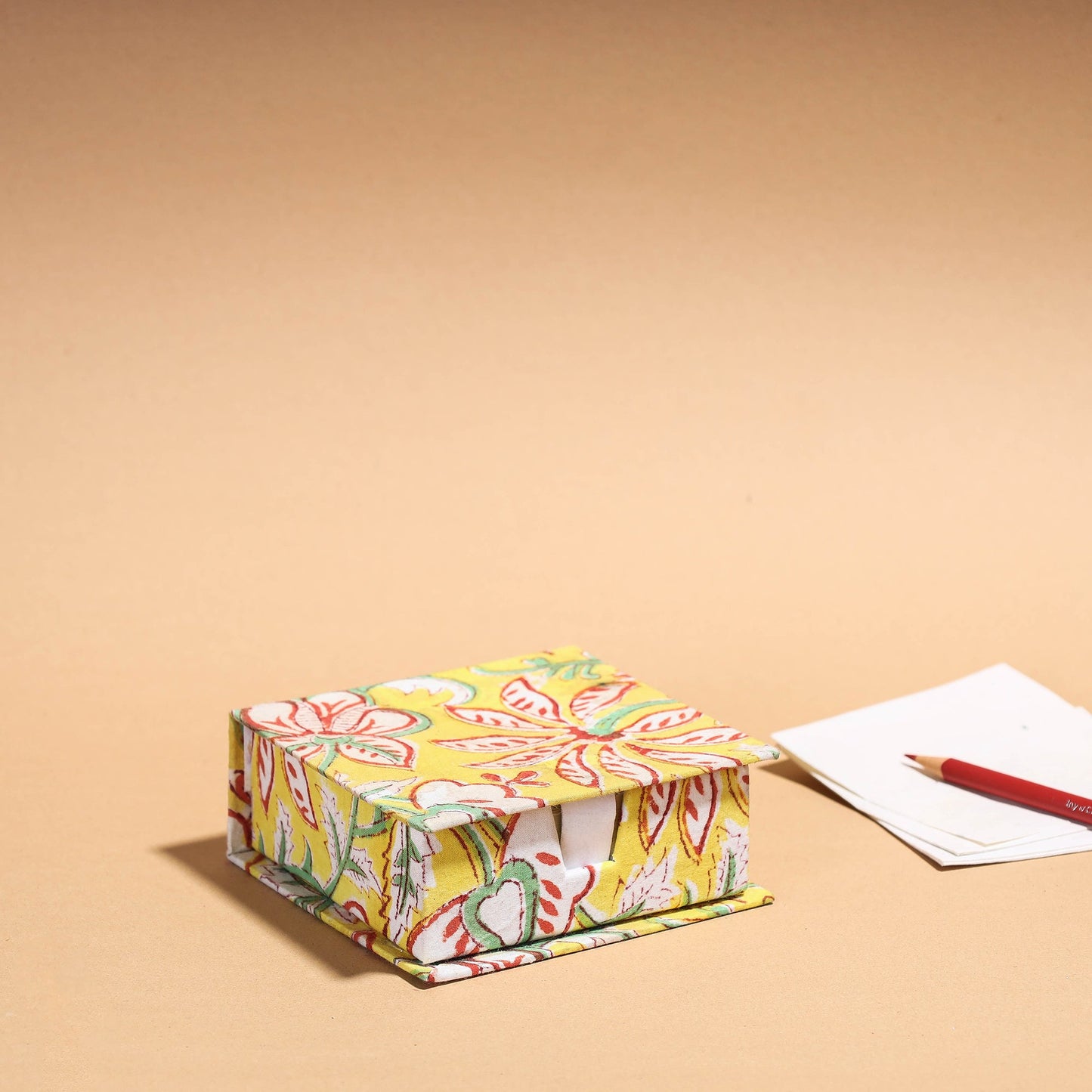  Floral Printed Handcrafted Card Holder with Slips 