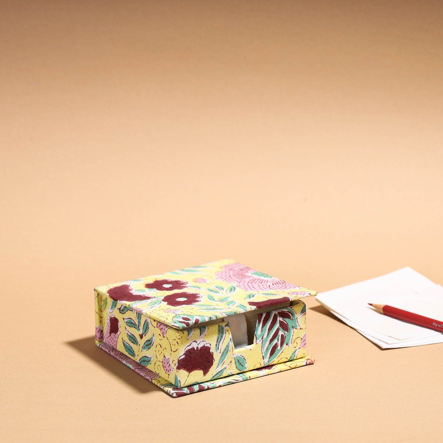  Floral Printed Handcrafted Card Holder with Slips 