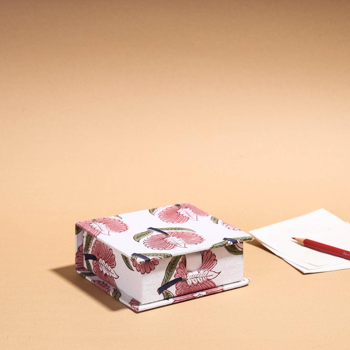 Floral Printed Handcrafted Card Holder with Slips 