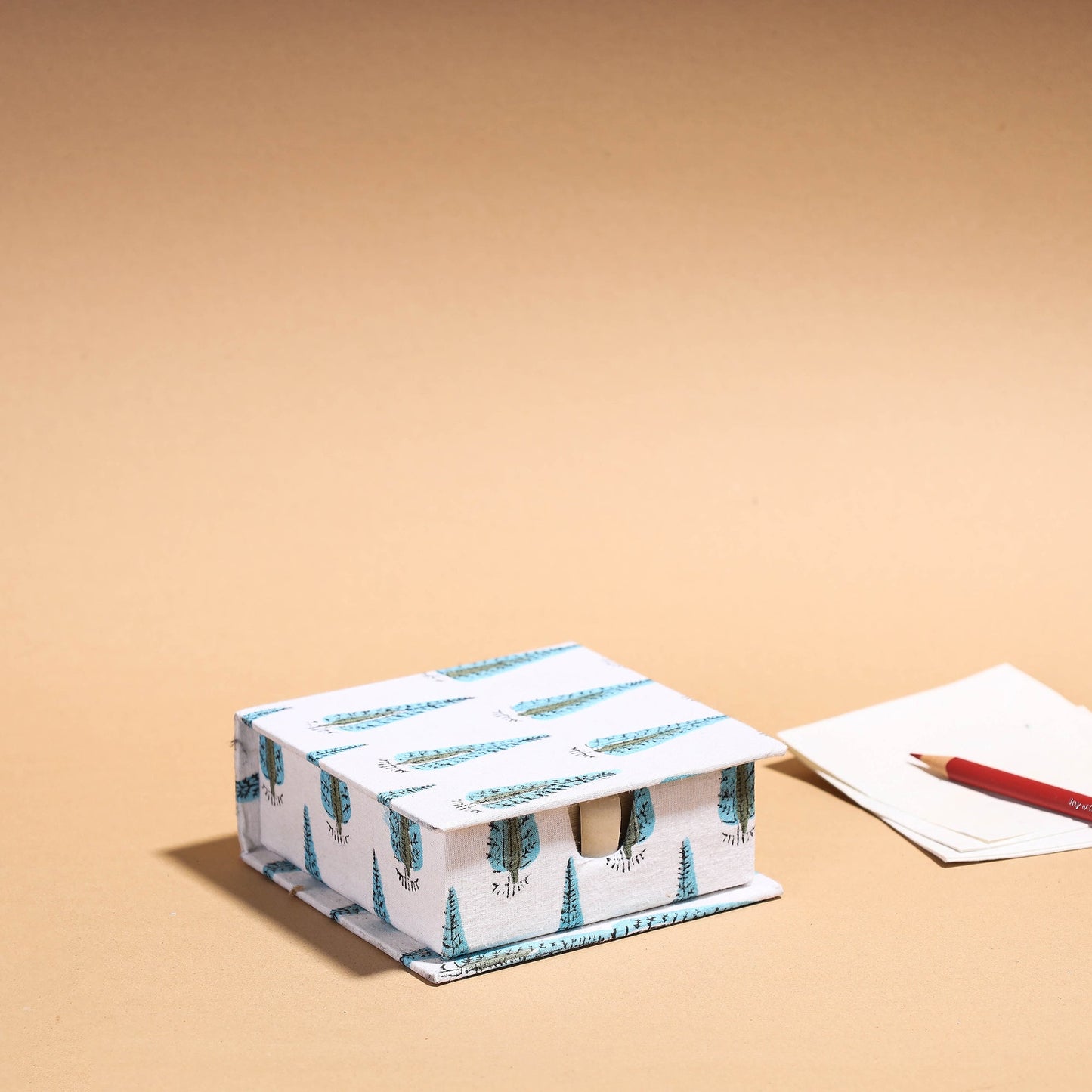  Floral Printed Handcrafted Card Holder with Slips 