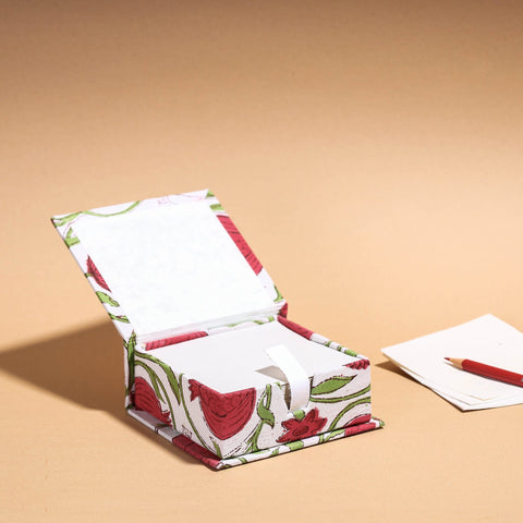  Floral Printed Handcrafted Card Holder with Slips 