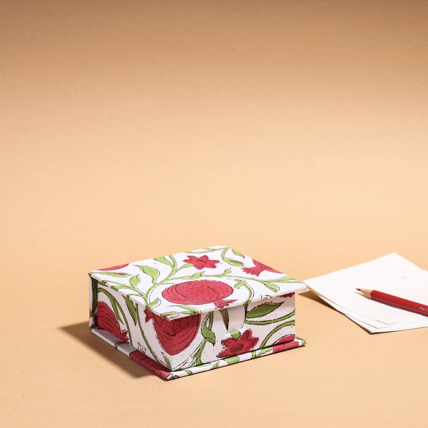  Floral Printed Handcrafted Card Holder with Slips 