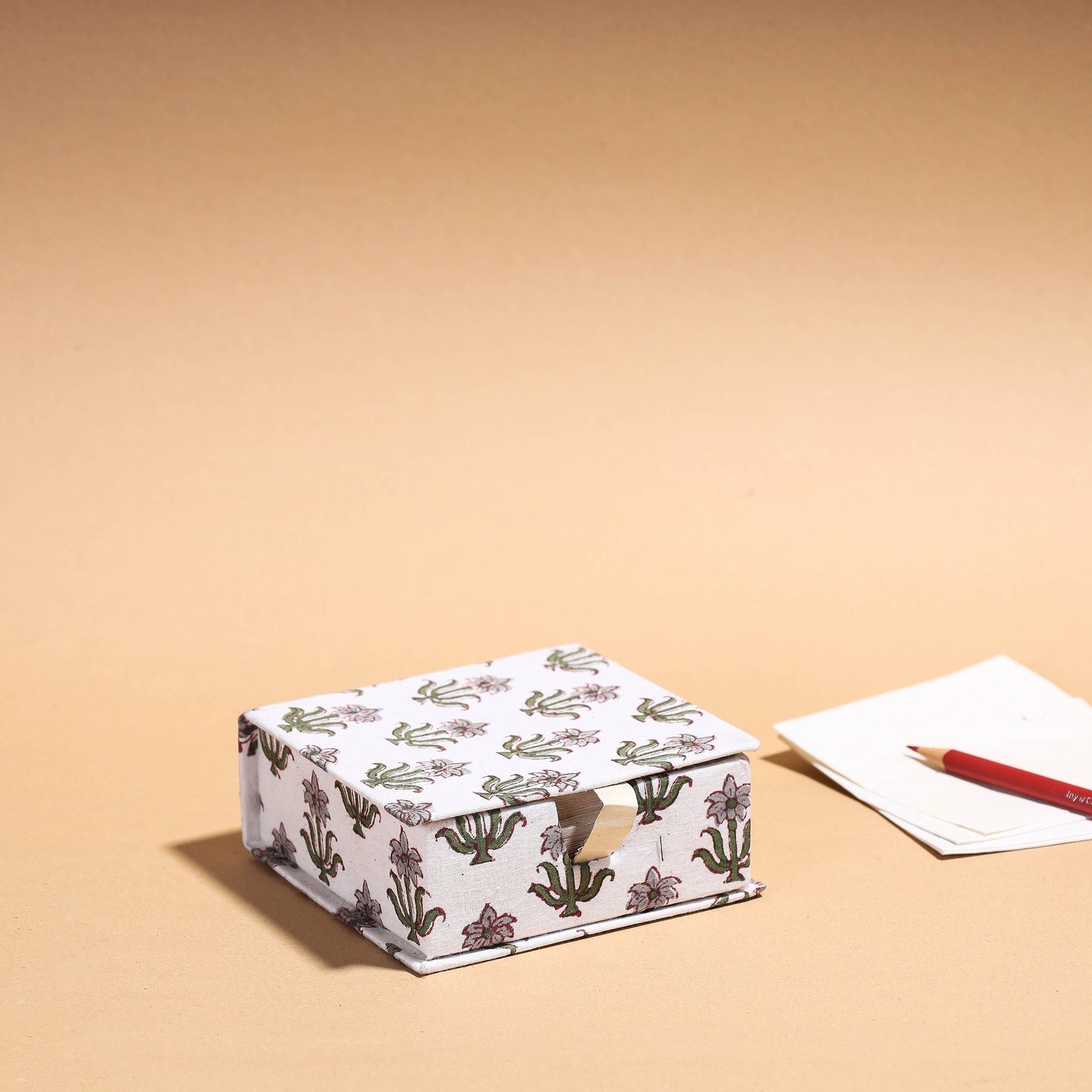  Floral Printed Handcrafted Card Holder with Slips 