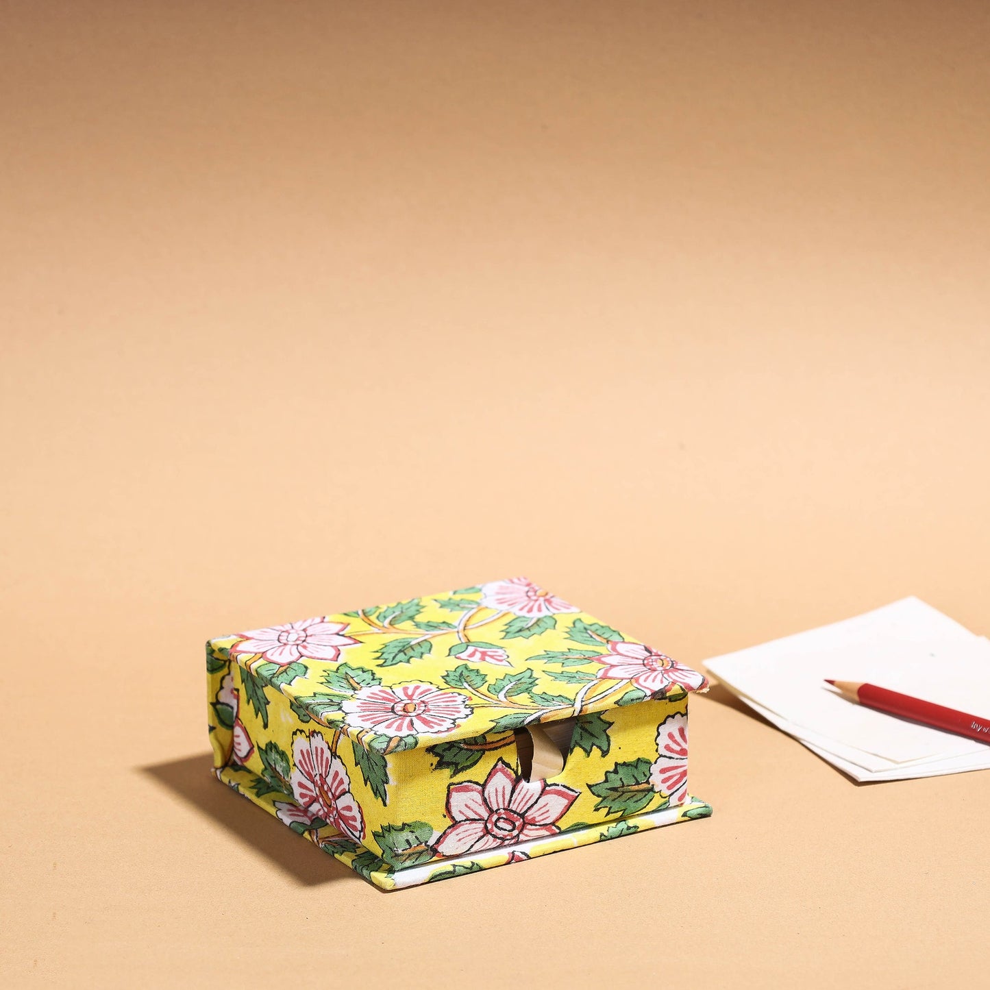  Floral Printed Handcrafted Card Holder with Slips 