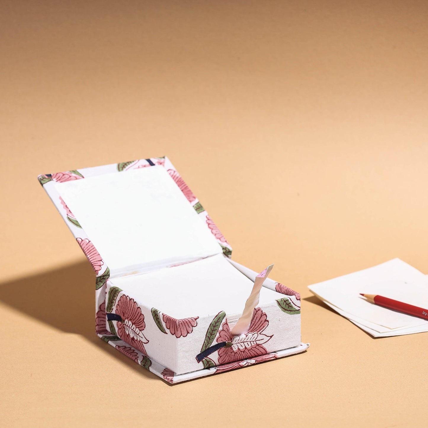  Floral Printed Handcrafted Card Holder with Slips 