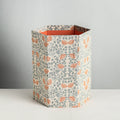  Floral Printed Handcrafted Collapsible Waste Paper Bin 