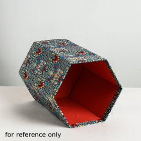  Floral Printed Handcrafted Collapsible Waste Paper Bin 