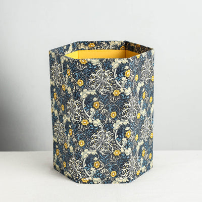  Floral Printed Handcrafted Collapsible Waste Paper Bin 