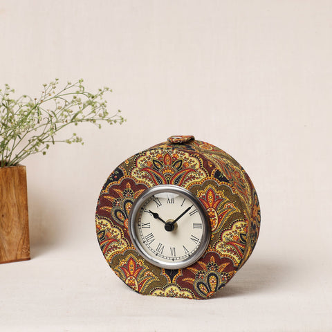 Floral Printed Handcrafted Embellished Table Clock 