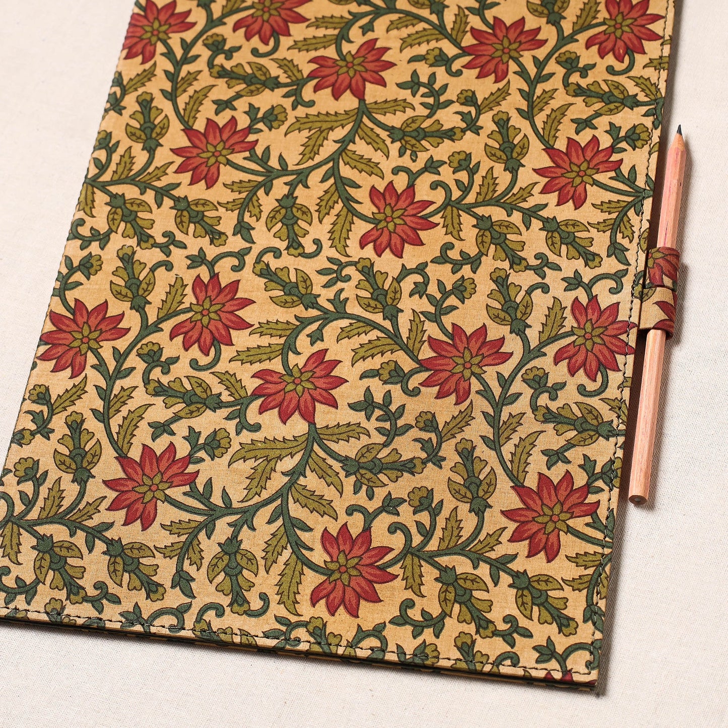 Buy Floral Printed Handcrafted File Folder with Pencil Online at iTokri.com
