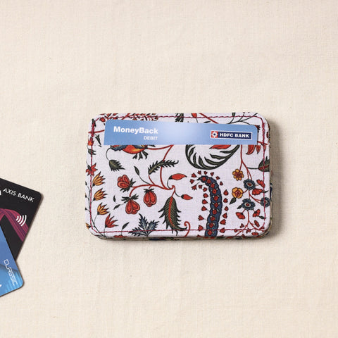  Floral Printed Handcrafted Leather Card Holder 