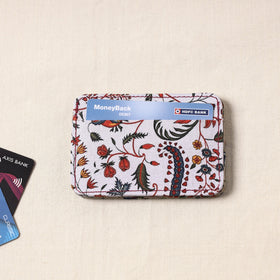  Floral Printed Handcrafted Leather Card Holder 