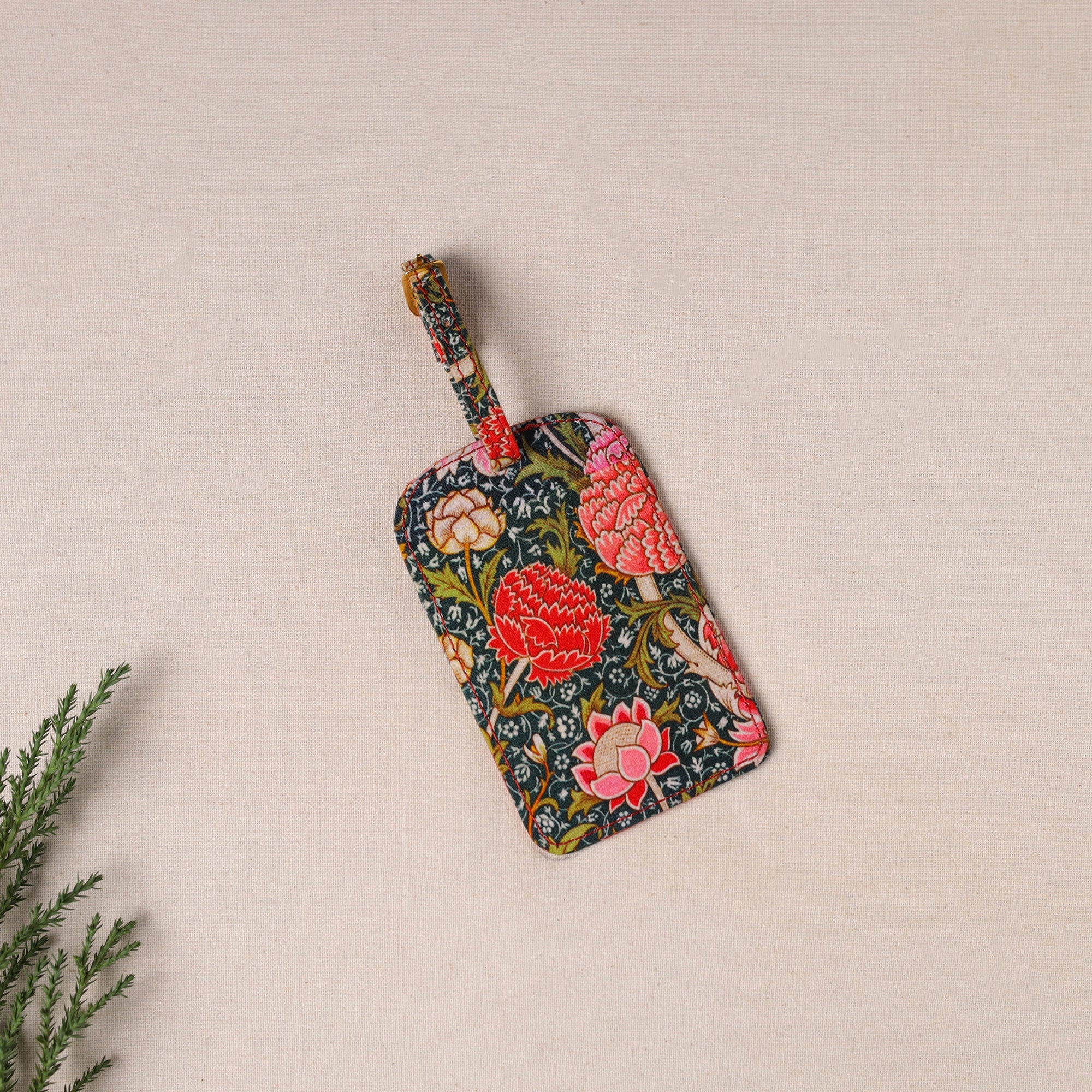 Buy Floral Printed Handcrafted Luggage Tag 