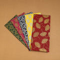  Floral Printed Handcrafted Notecards with Envelopes (Assorted Set of 5) 