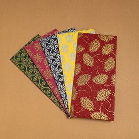  Floral Printed Handcrafted Notecards with Envelopes (Assorted Set of 5) 