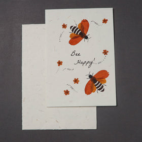 Flower Art Handmade Paper Greeting Card 