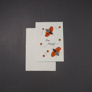 Flower Art Handmade Paper Greeting Card 