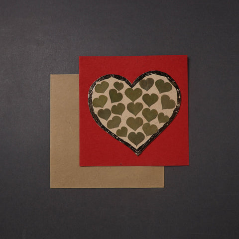 Flower Art Handmade Paper Greeting Card 