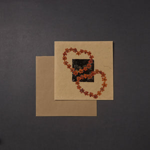 Flower Art Handmade Paper Greeting Card 