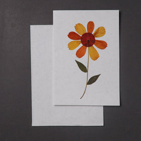 Flower Art Handmade Paper Greeting Card 