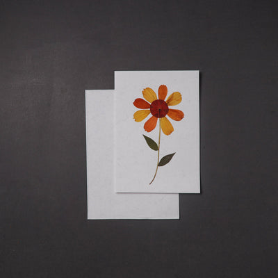 Flower Art Handmade Paper Greeting Card 