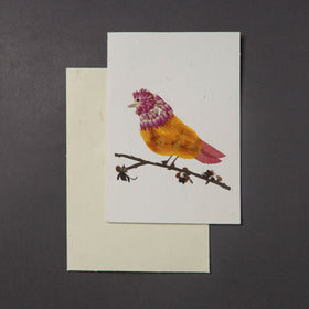 Flower Art Handmade Paper Greeting Card 