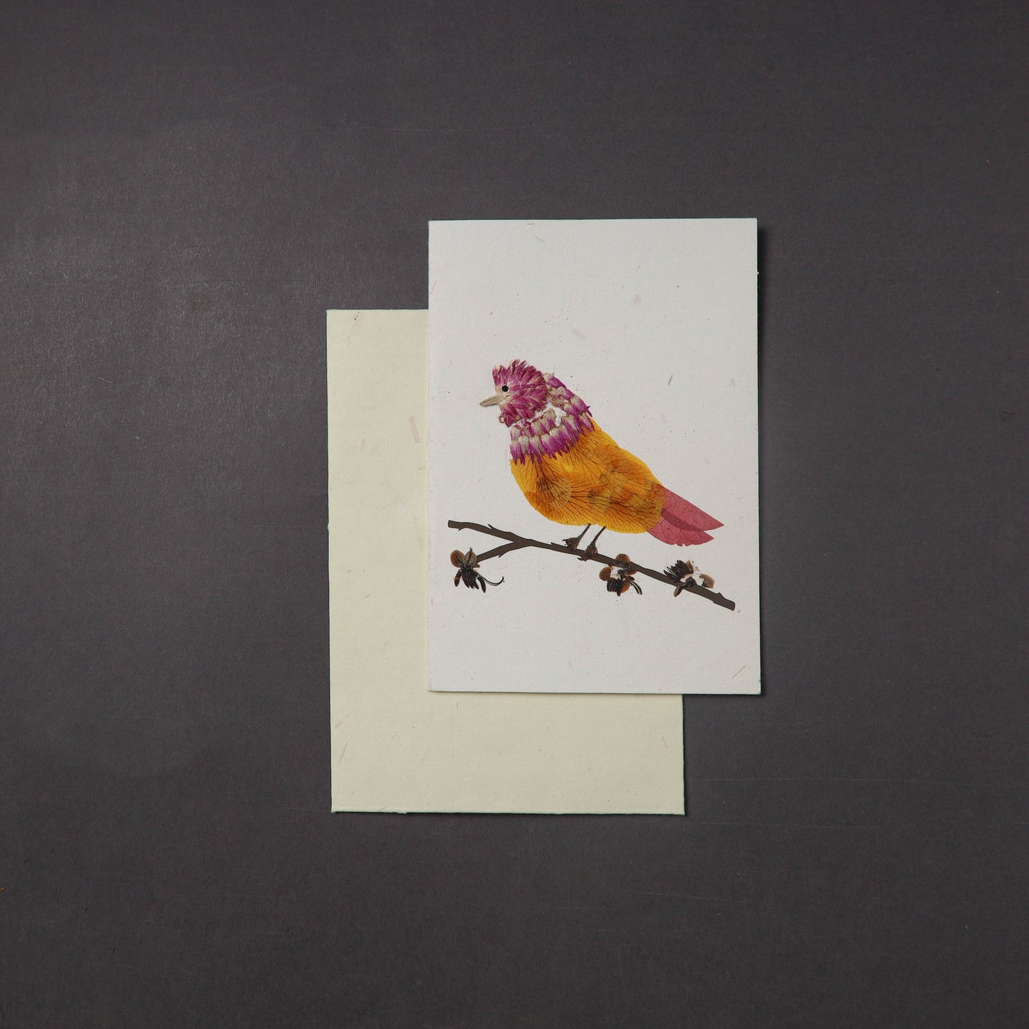 Flower Art Handmade Paper Greeting Card 