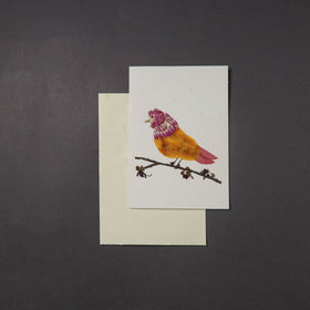 Flower Art Handmade Paper Greeting Card 